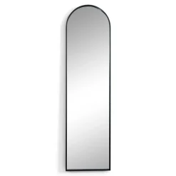 Schwarzer Metallspiegel oben gerundet - Dieus