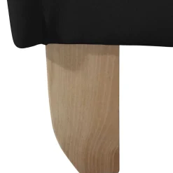 Schwarzer Ohrenbackensessel aus Kunstleder - Yannik