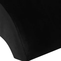 Schwarzer Polsterhocker aus Samtvelours - Leverias