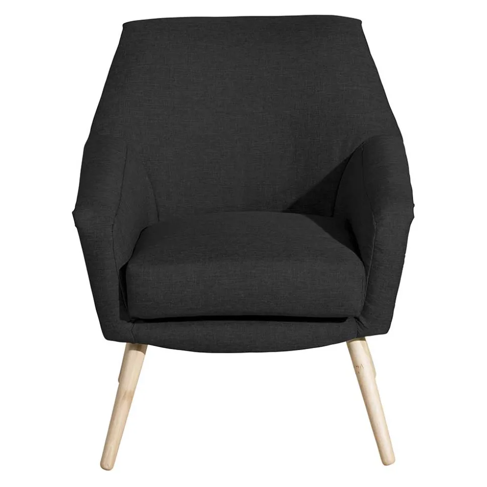 Schwarzer Polstersessel aus Webstoff - Chiosma