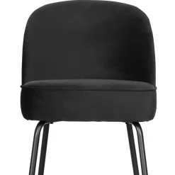 Schwarzer Retro Samt Barstuhl in zwei Höhen - Abelless