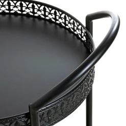 Schwarzer Servierwagen in rundem Design - Mapel