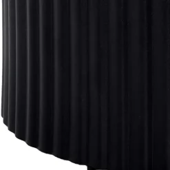 Schwarzer Sofatisch mit gerilltem Zylindergestell - Crocetta