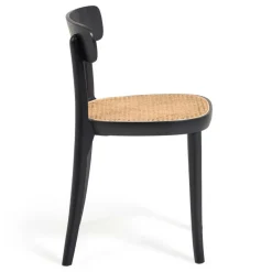 Schwarzer Stühle mit Rattan - Racer (2er Set)