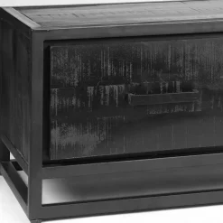 Schwarzer TV Unterschrank im Industry Stil - Esturado
