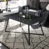 Schwarzer Wohnzimmer Sofatisch mit Marmorplatte - Anyala