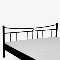 Schwarzes Bett Molisea aus Metall