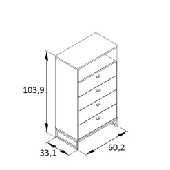 Schwarzes Flurmöbel Set - Anderian (vierteilig)