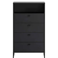 Schwarzes Flurmöbel Set - Anderian (vierteilig)