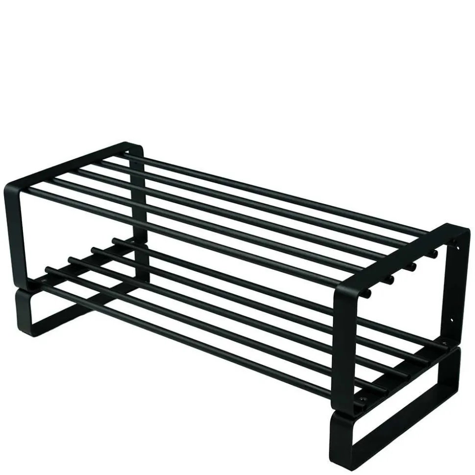 Schwarzes Schuh-Regal aus Stahl - Satroni
