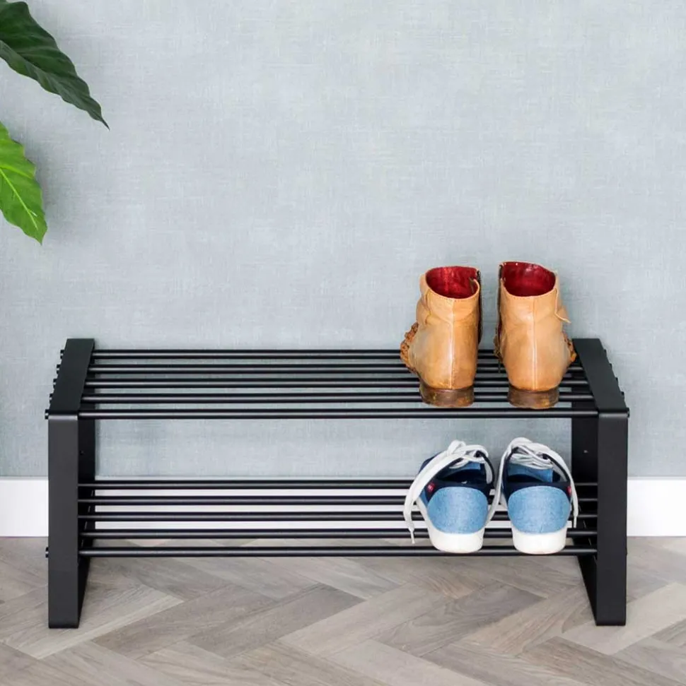 Schwarzes Schuh-Regal aus Stahl - Satroni