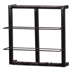 Schwarzes Wandregal für Weinflaschen - Charlots