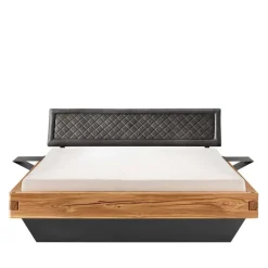 Schwebebett mit Leder-Kopfteil - Emjan