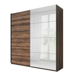 Schwebetürenschrank in Holzoptik Eiche Dunkel - Ceusenia