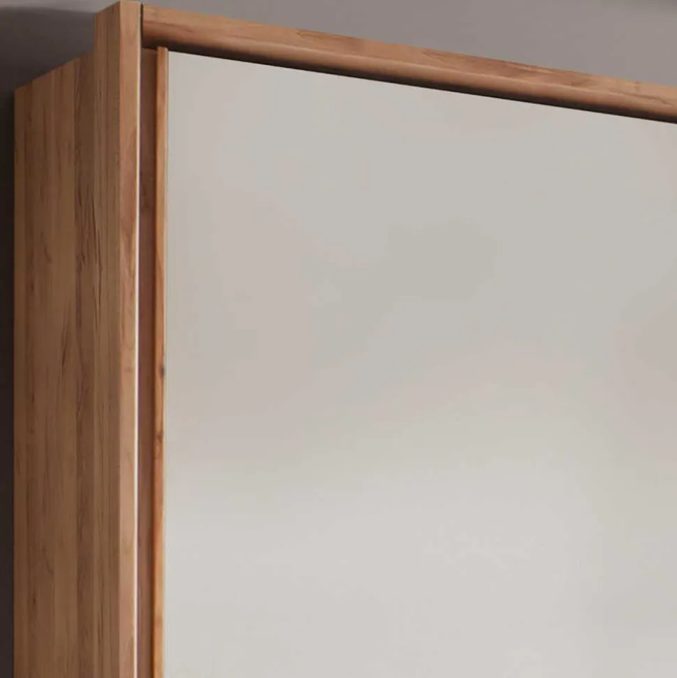 Schwebetürenschrank in Kernbuche & Beige - Krofun
