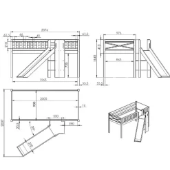 Seeräuber Rutschbett aus Massivholz - Lionorey