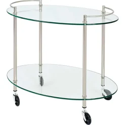 Servierwagen Alessandra aus Glas