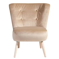 Sessel aus Samtvelours Beige - Modena