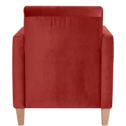 Sessel aus Samtvelours in Ziegelrot - Sunset