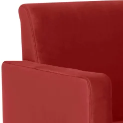 Sessel aus Samtvelours in Ziegelrot - Sunset