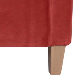 Sessel aus Samtvelours in Ziegelrot - Sunset
