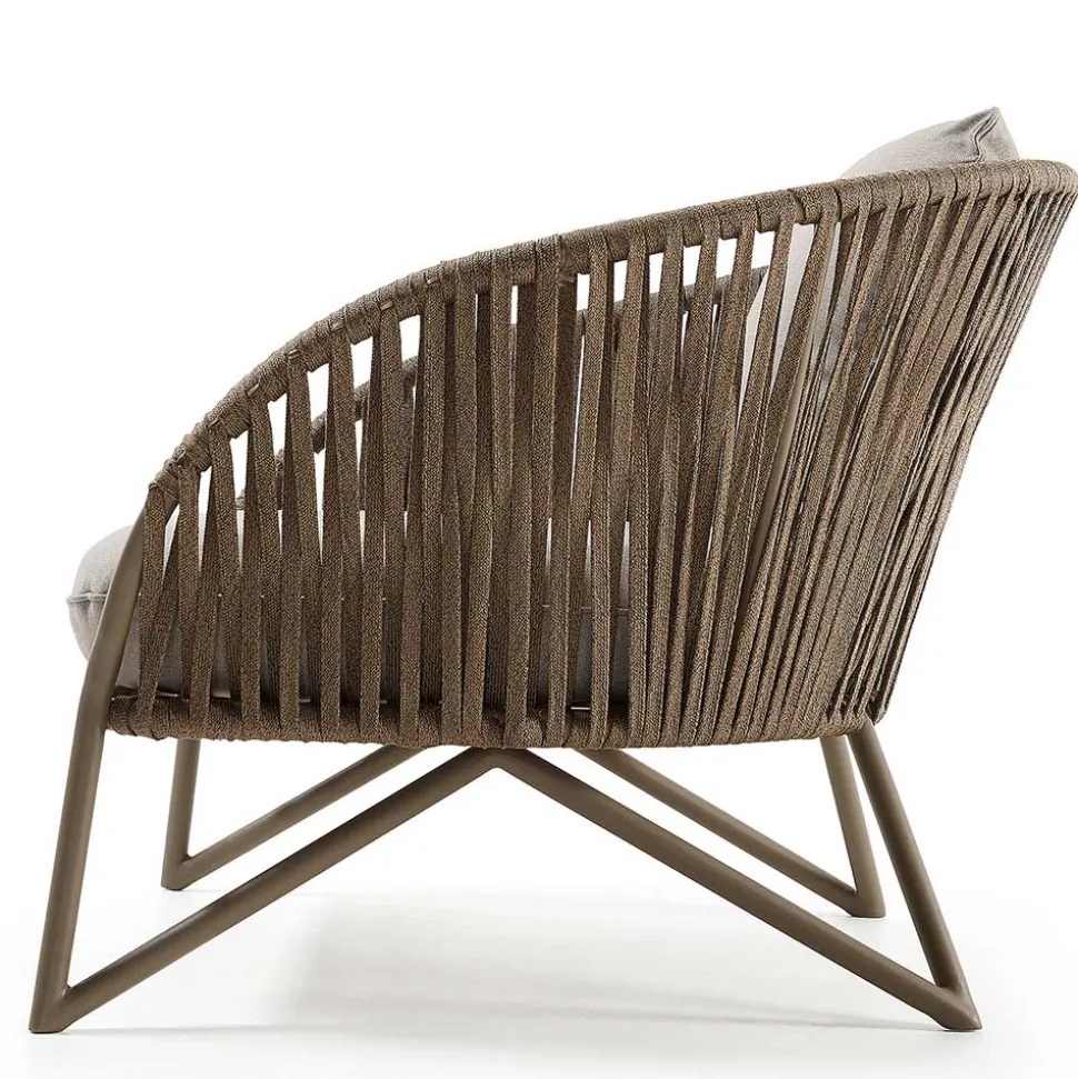 Sessel aus Seilgeflecht in Hellbraun & Beige - Rosmani