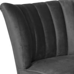 Sessel in Anthrazit und Nussbaum - Laois