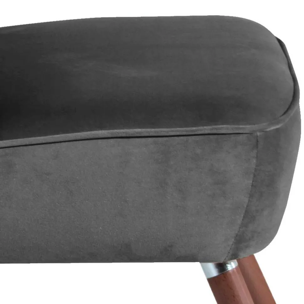 Sessel in Anthrazit und Nussbaum - Laois