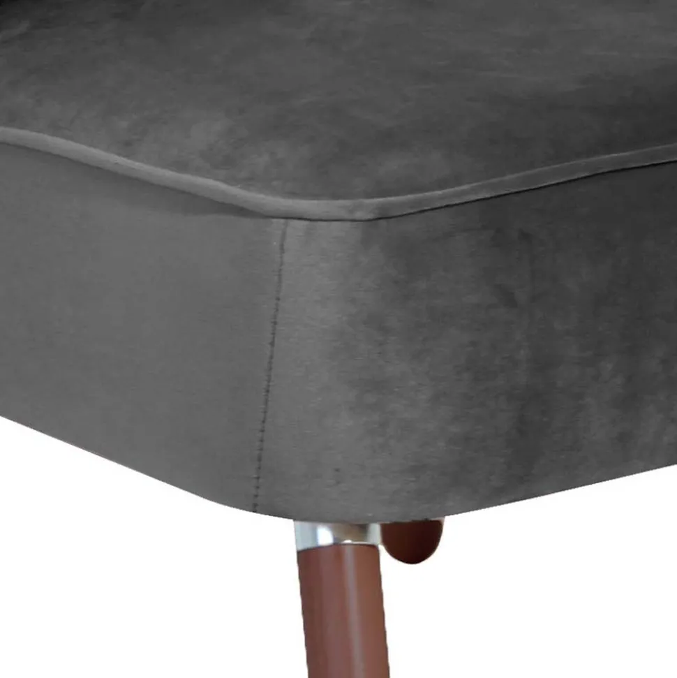 Sessel in Anthrazit und Nussbaum - Laois