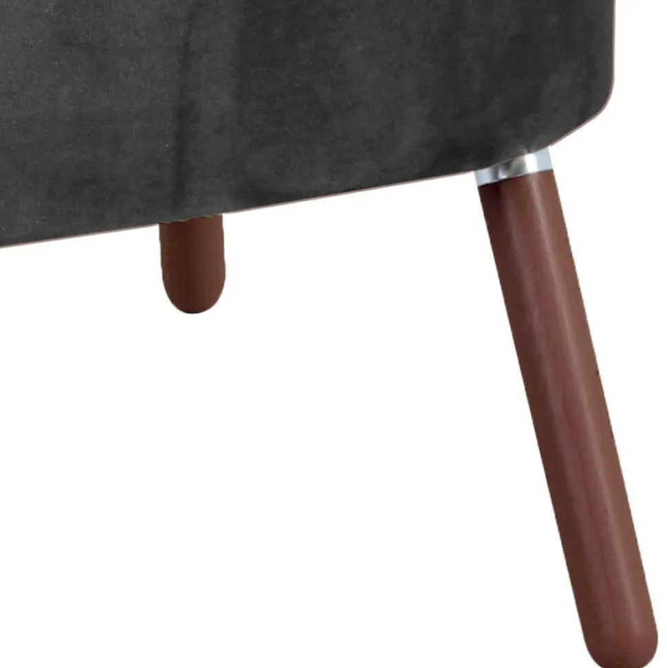 Sessel in Anthrazit und Nussbaum - Laois