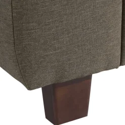 Sessel in Beigegrau und Nussbaum - Abecra