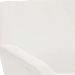 Sessel in Creme Velours-Stoff - Emia