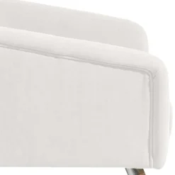 Sessel in Creme Velours-Stoff - Emia