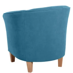 Sessel in Petrol Blau und Buche Natur - Kusmana