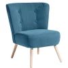 Sessel in Petrol Blau Velours - Curedo