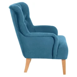 Sessel in Petrol und Buche Natur - Emalik