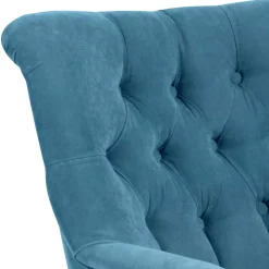 Sessel in Petrol und Buche Natur - Emalik