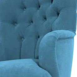 Sessel in Petrol und Buche Natur - Emalik