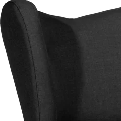 Sessel ohne Armlehnen in Schwarz Stoff - Oase