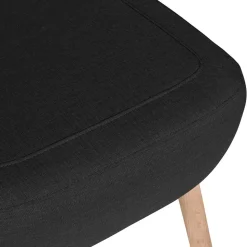 Sessel ohne Armlehnen in Schwarz Stoff - Oase