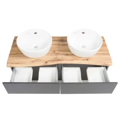 Set Badmöbel mit Doppel-Waschtisch - Breznia (dreiteilig)