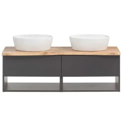 Set Badmöbel mit Doppel-Waschtisch - Breznia (dreiteilig)