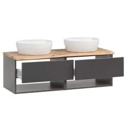 Set Badmöbel mit Doppel-Waschtisch - Breznia (dreiteilig)