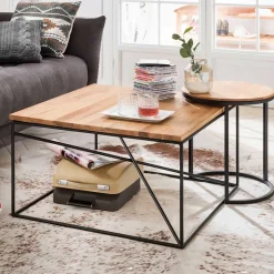 Set Couchtisch & Beistelltisch - Castania (zweiteilig)