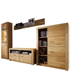 Set Design Wohnwand aus Asteiche - Landuva (vierteilig)