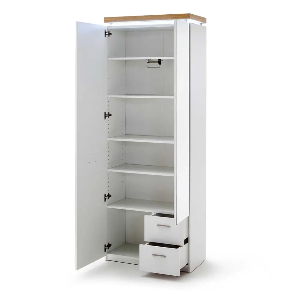 Set Dielen Möbel Kombi mit LED - Nusenia (fünfteilig)