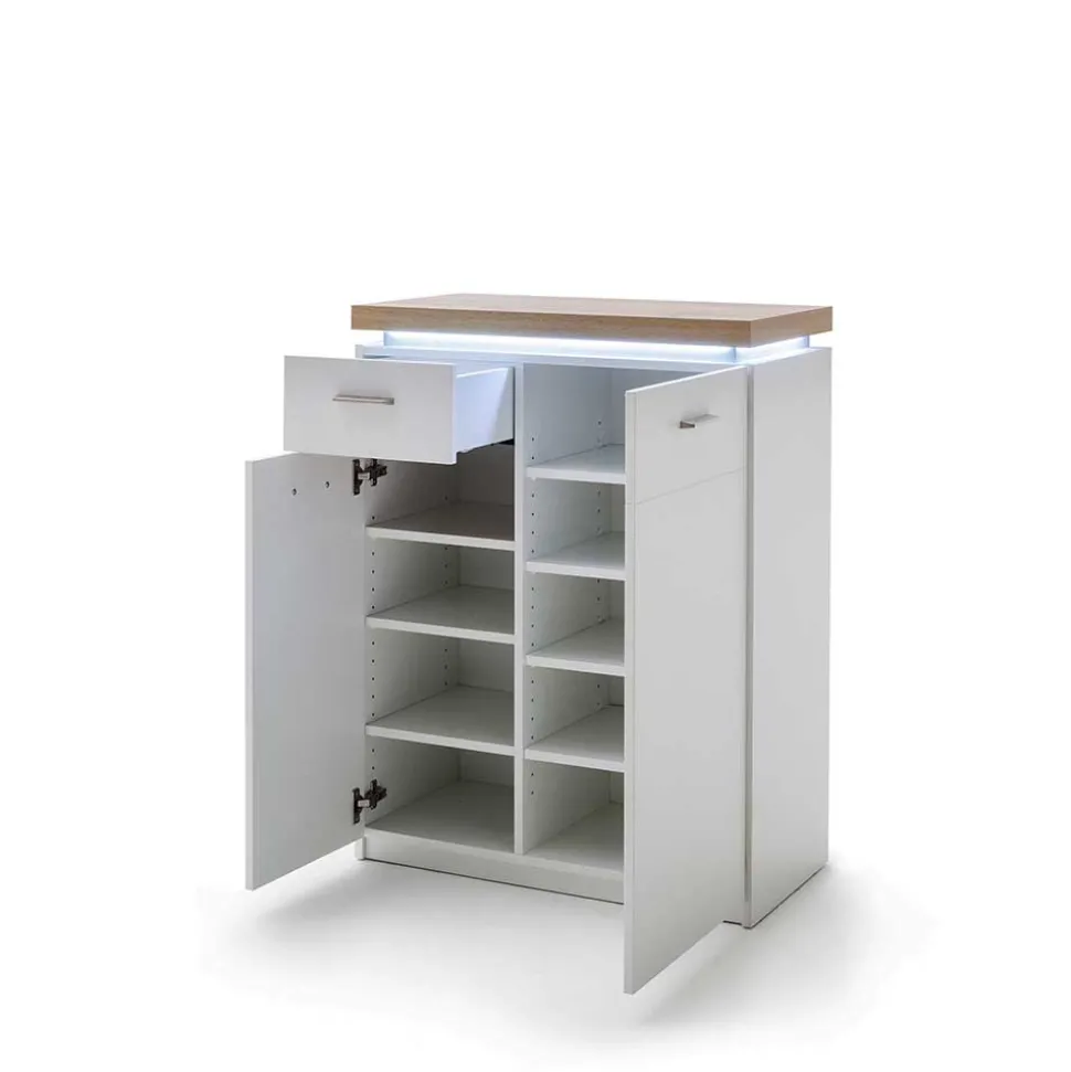 Set Dielen Möbel Kombi mit LED - Nusenia (fünfteilig)