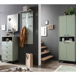 Set Dielenmöbel in Graugrün - Velmarun (vierteilig)