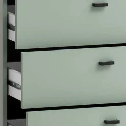 Set Dielenmöbel in Graugrün - Velmarun (vierteilig)