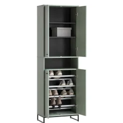 Set Dielenmöbel in Graugrün - Velmarun (vierteilig)